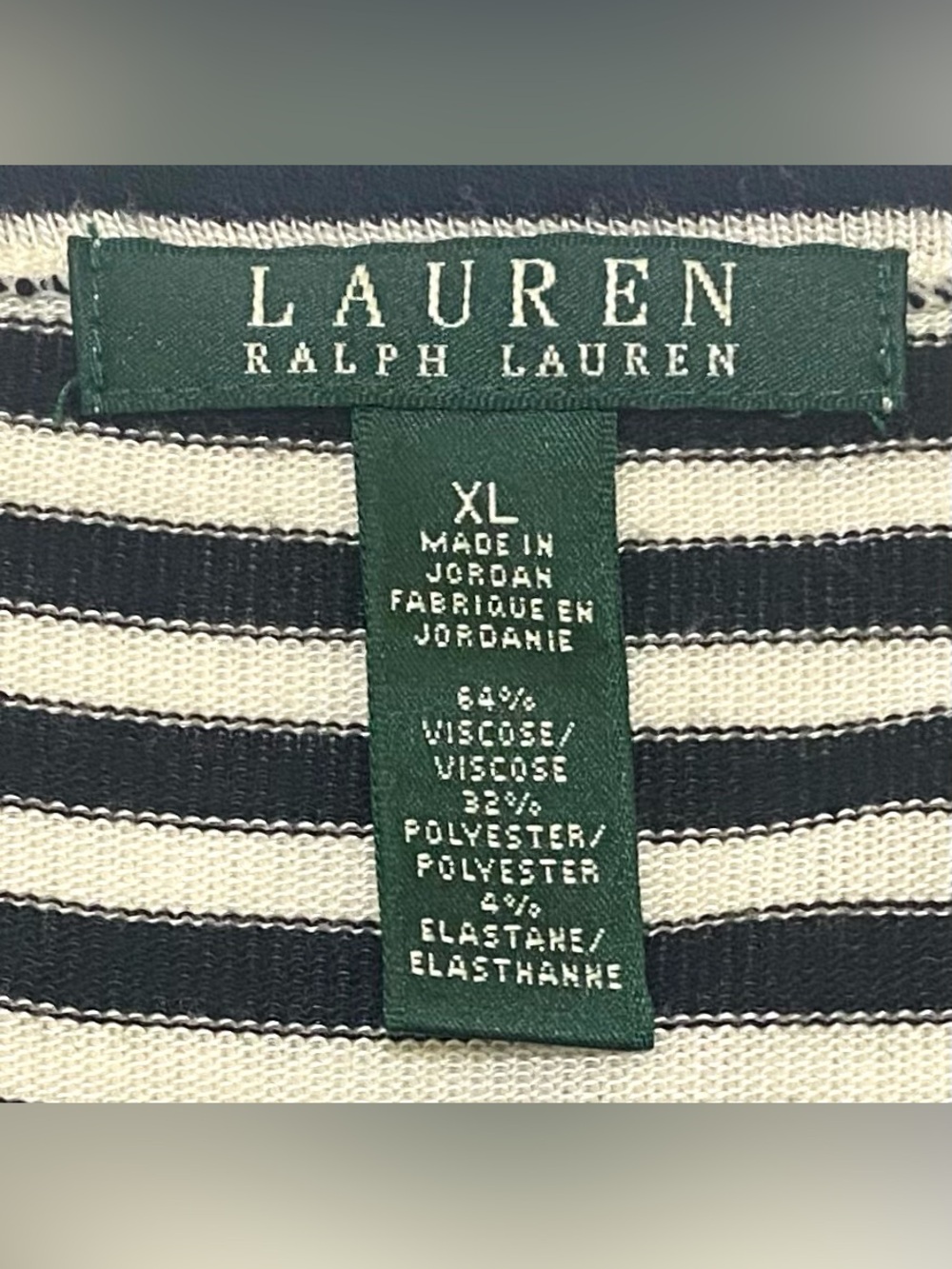 Ralph Lauren Womens XL Black White Striped Lightweight Sweater Preppy Nautical - Picture 11 of 13